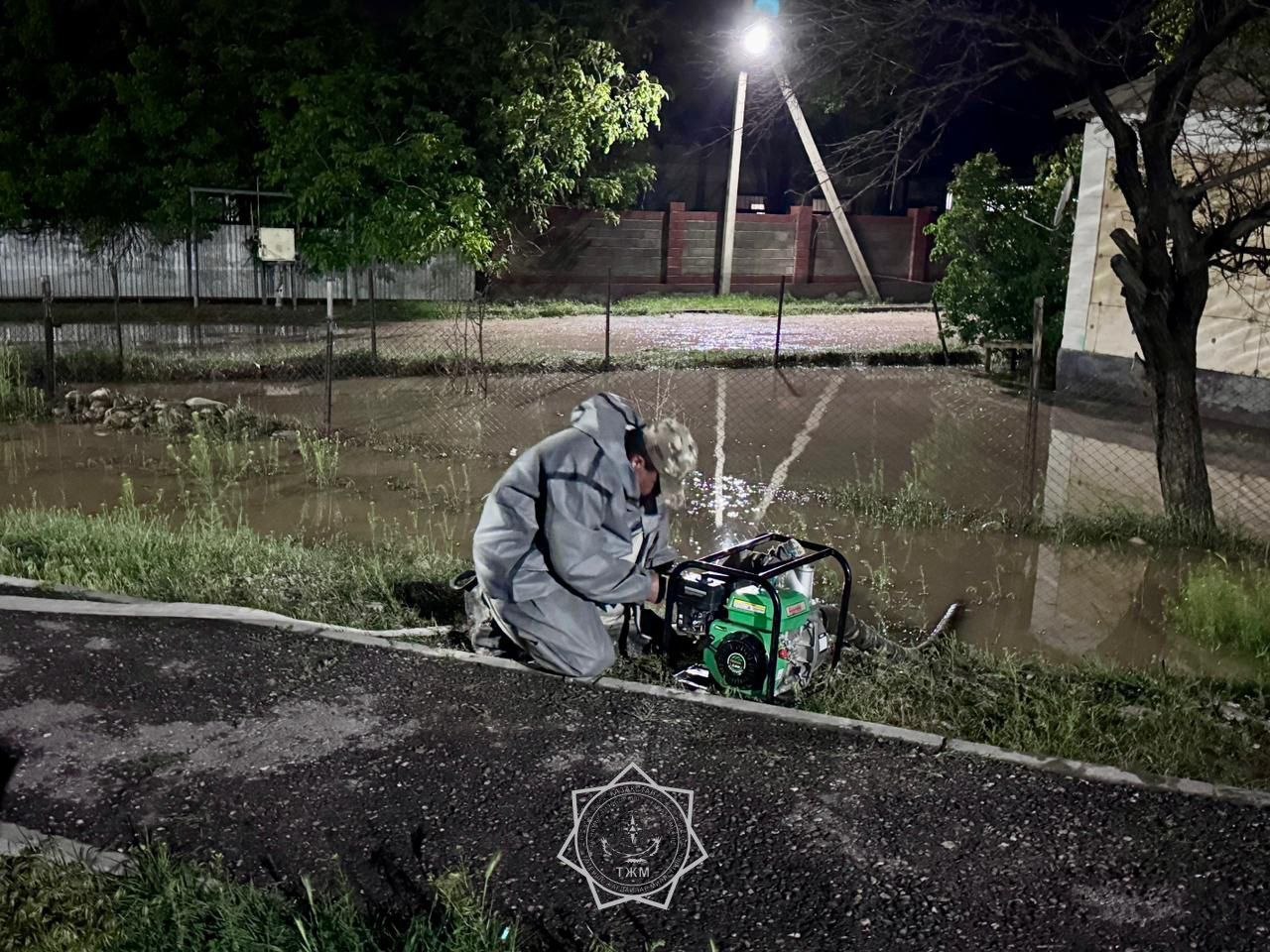 Ливень подтопил улицы Кентау: откачано более 2,4 тыс. кубометров воды