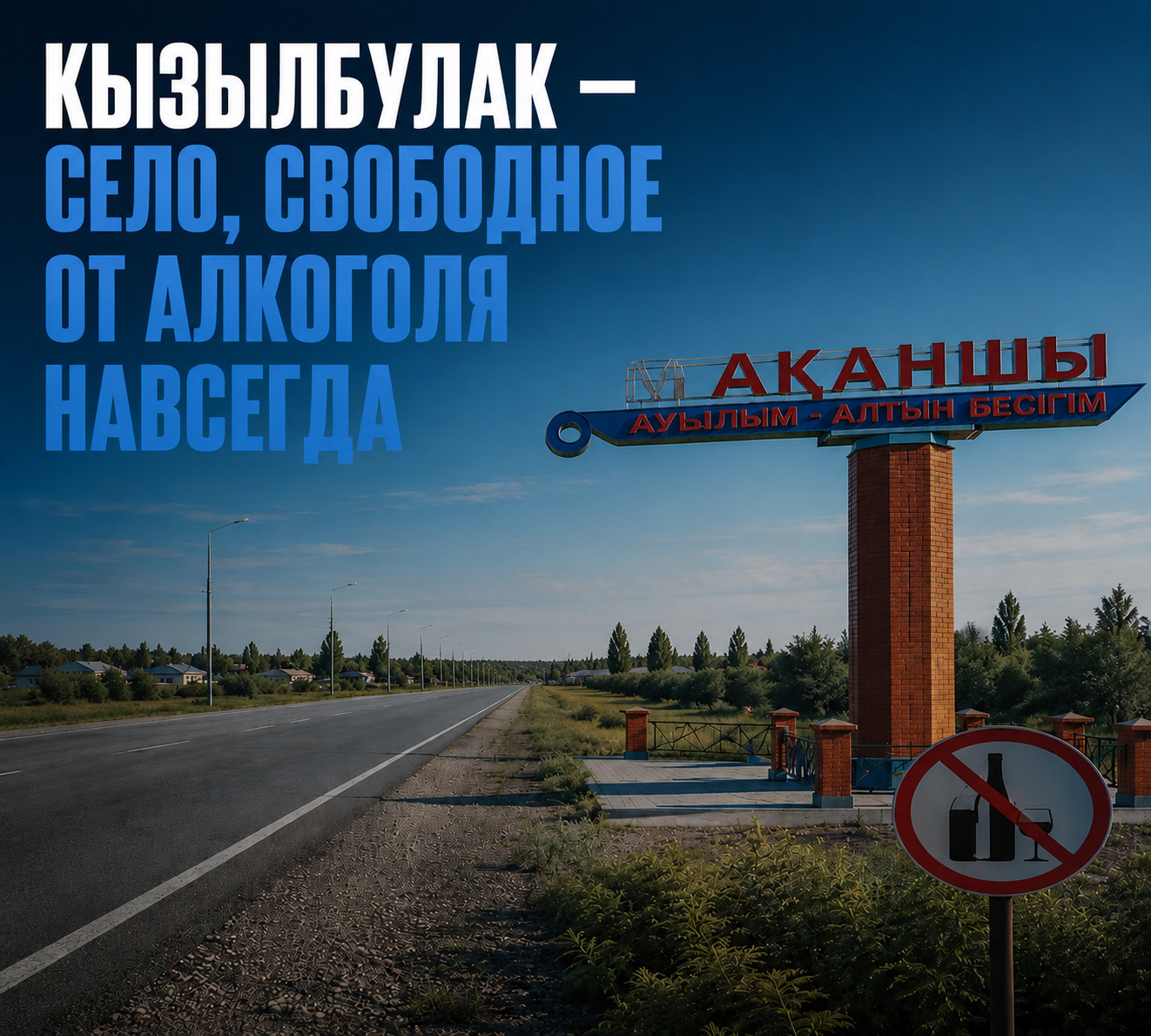 Село Кызылбулак получило статус «Село без алкоголя»