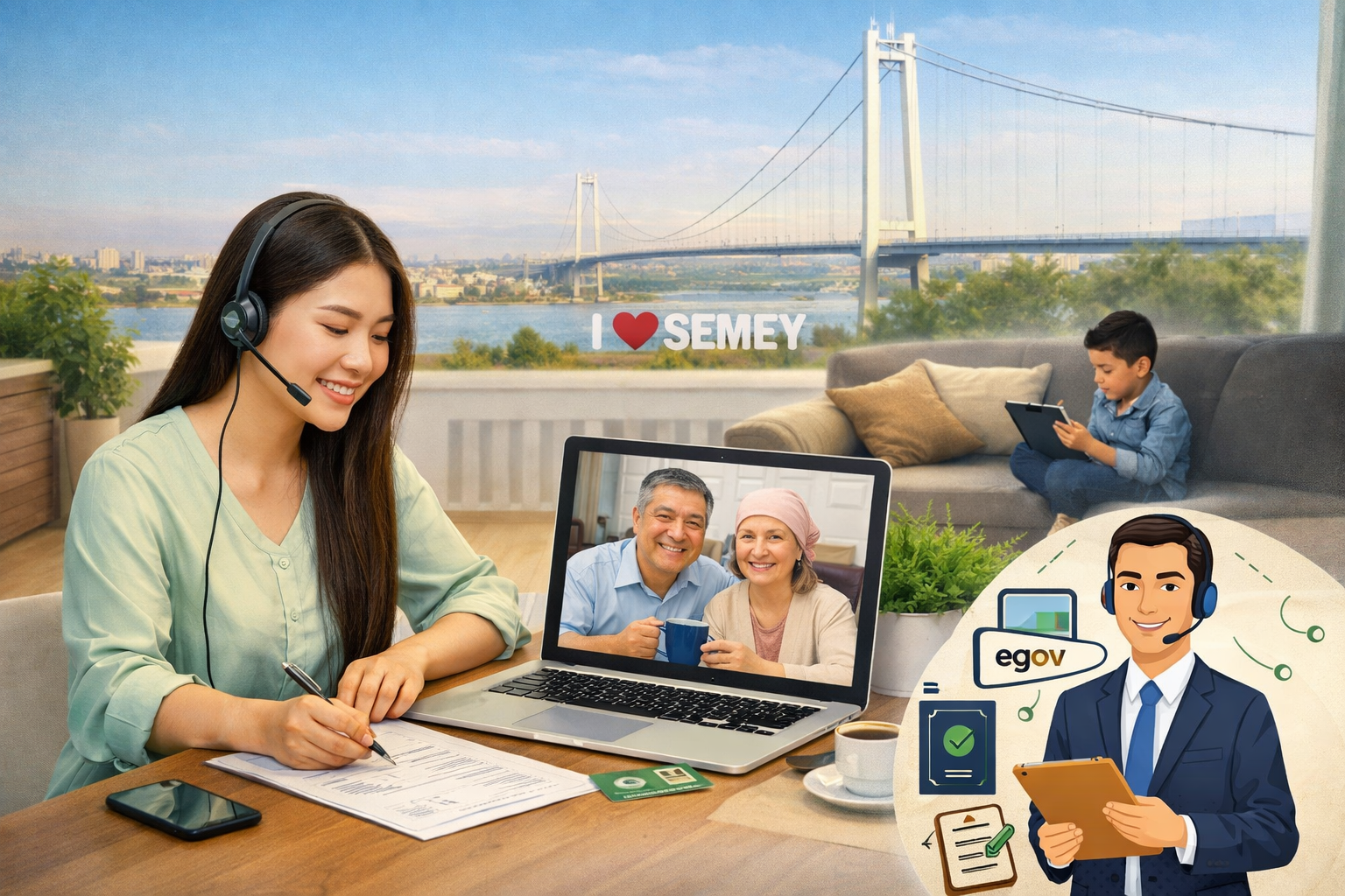 Жители Семея могут получить государственные услуги на дому