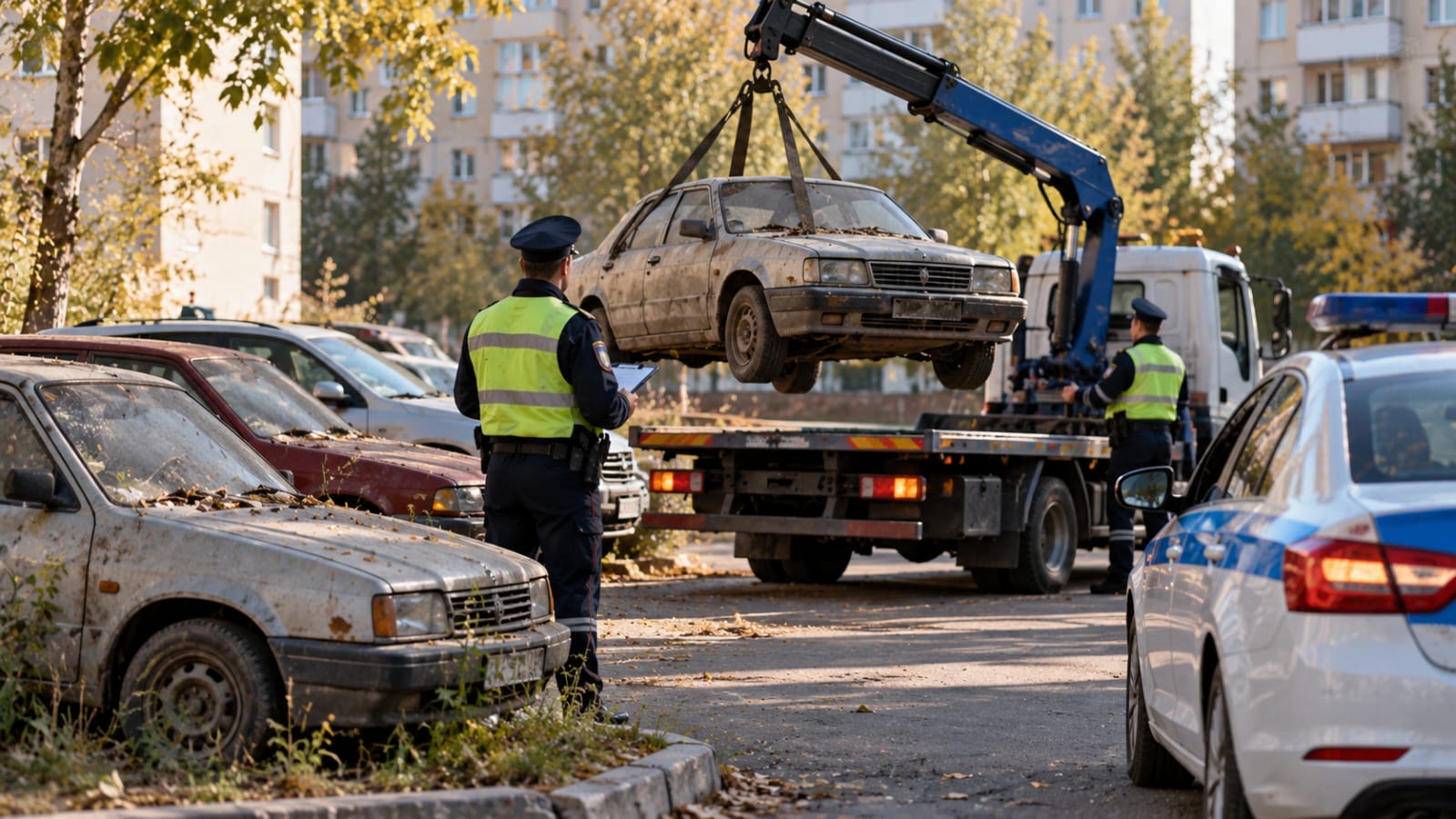 В Павлодаре бесхозные автомобили отправили на спецстоянку