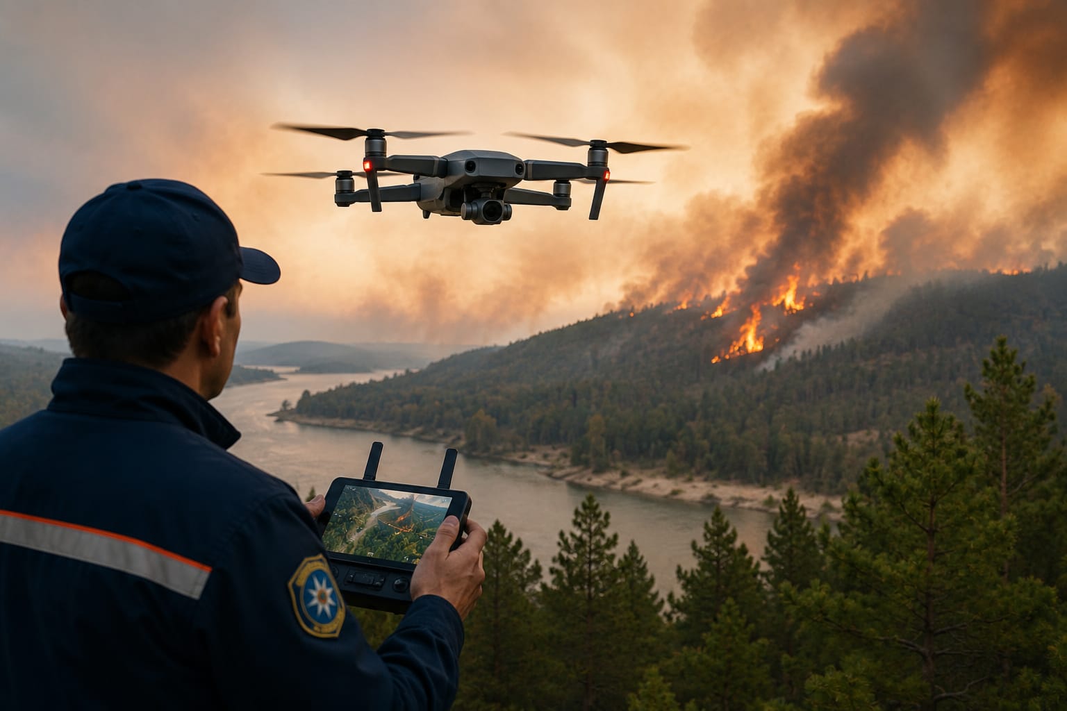 Беспилотники помогают ДЧС Павлодарской области быстрее находить очаги возгорания