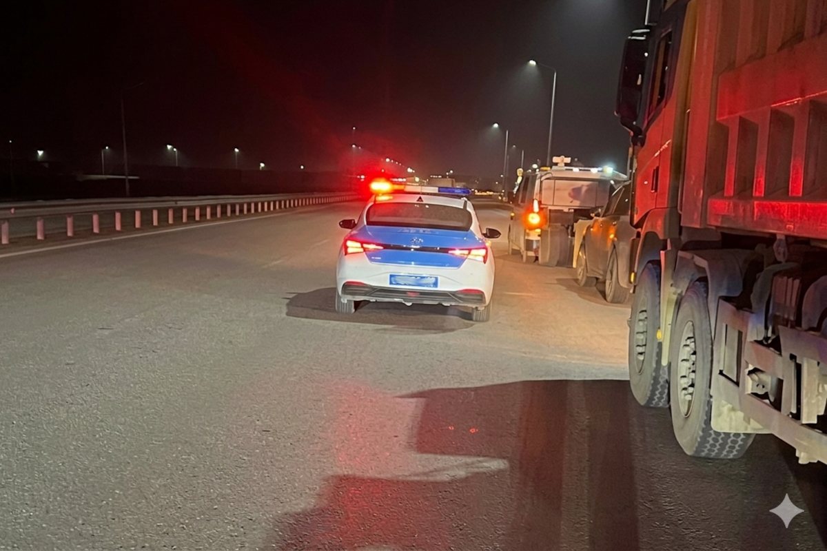 Семь водителей арестованы в Астане за нарушения при перевозке грузов