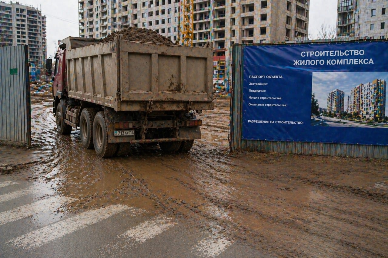 За грязь на дорогах застройщикам в Павлодаре пригрозили санкциями