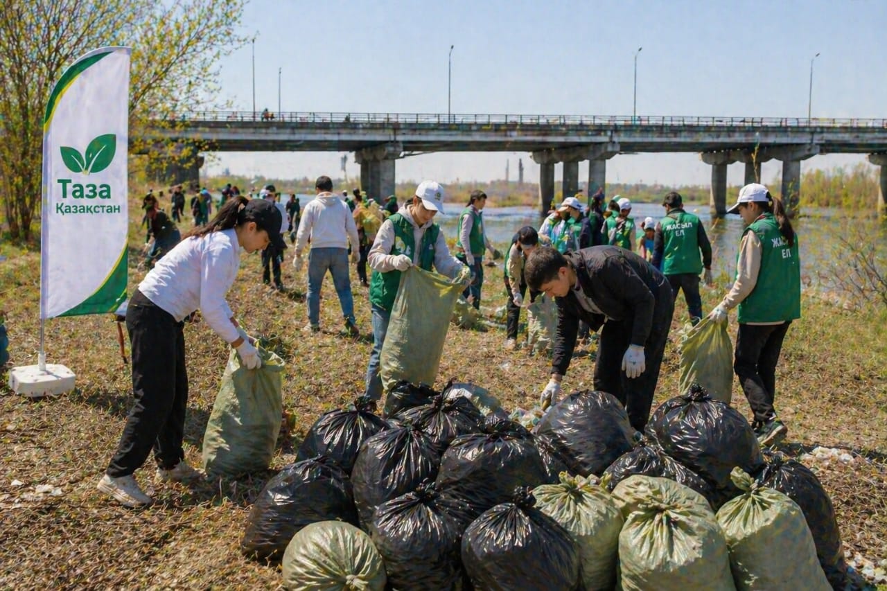 В Павлодаре собрали тонны мусора на экологической акции