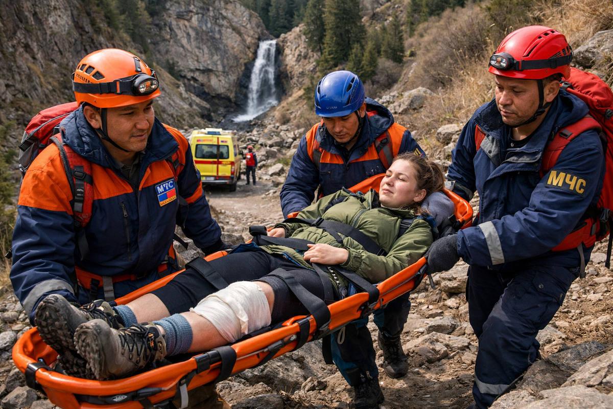 Туристку из России спасли в ущелье Алма-Арасан