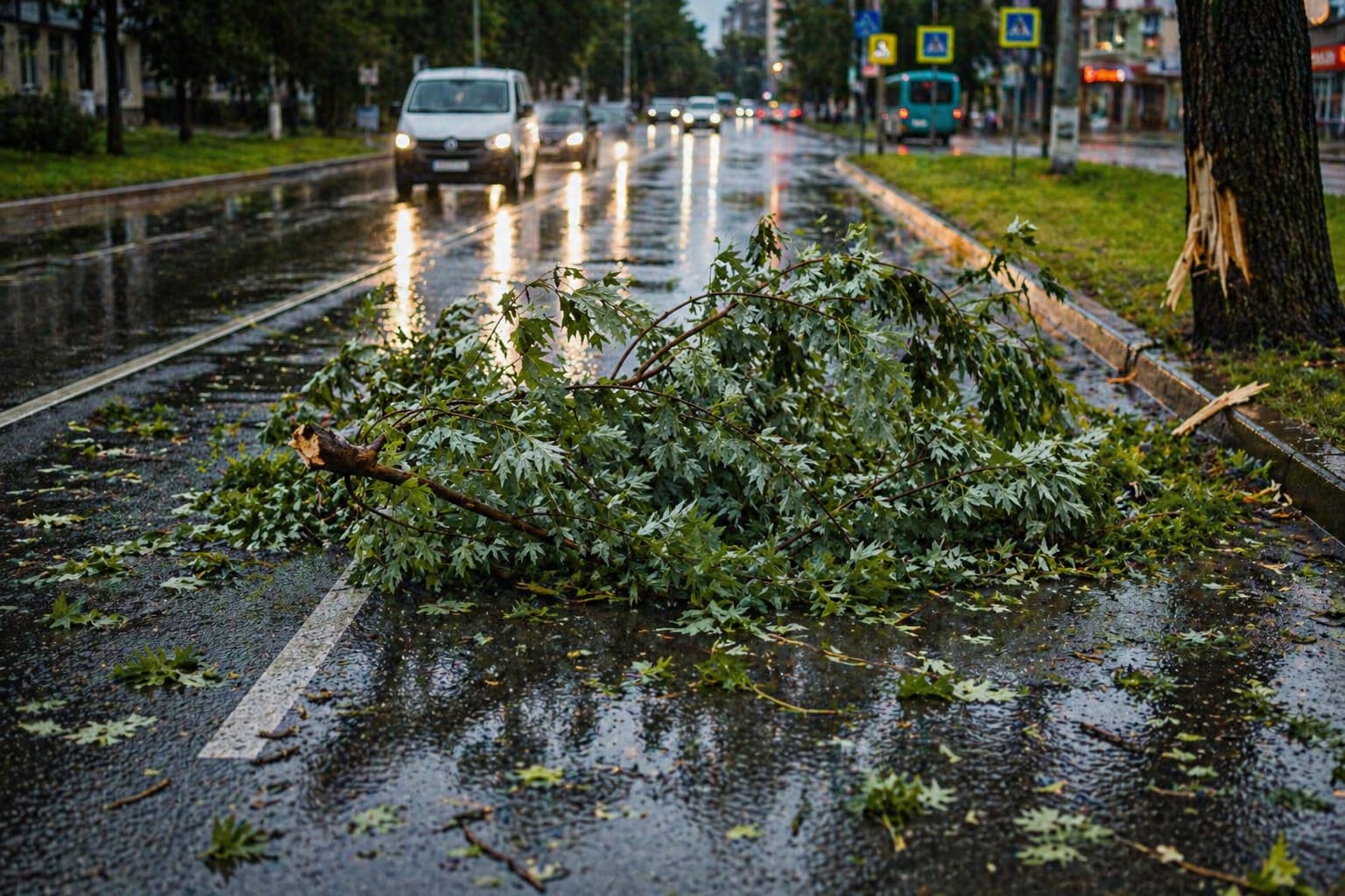 В Павлодаре из-за ураганного ветра пострадали две женщины