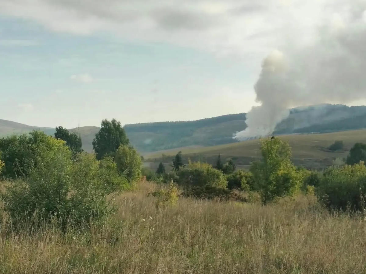 В городе Алтае произошло возгорание полигона ТБО