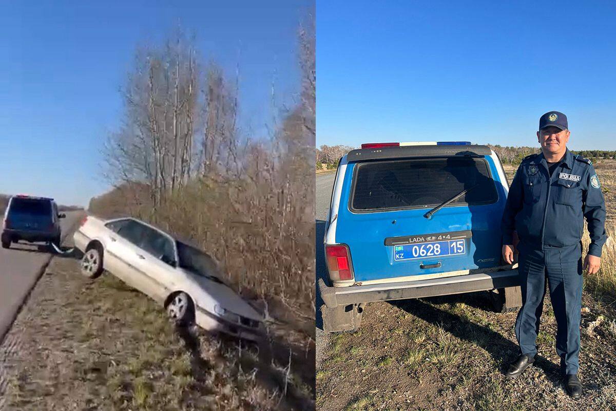 В Северо-Казахстанской области водитель съехал в кювет из-за резкого ухудшения здоровья