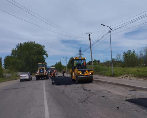 В Риддере на проспекте Абая начался ямочный ремонт