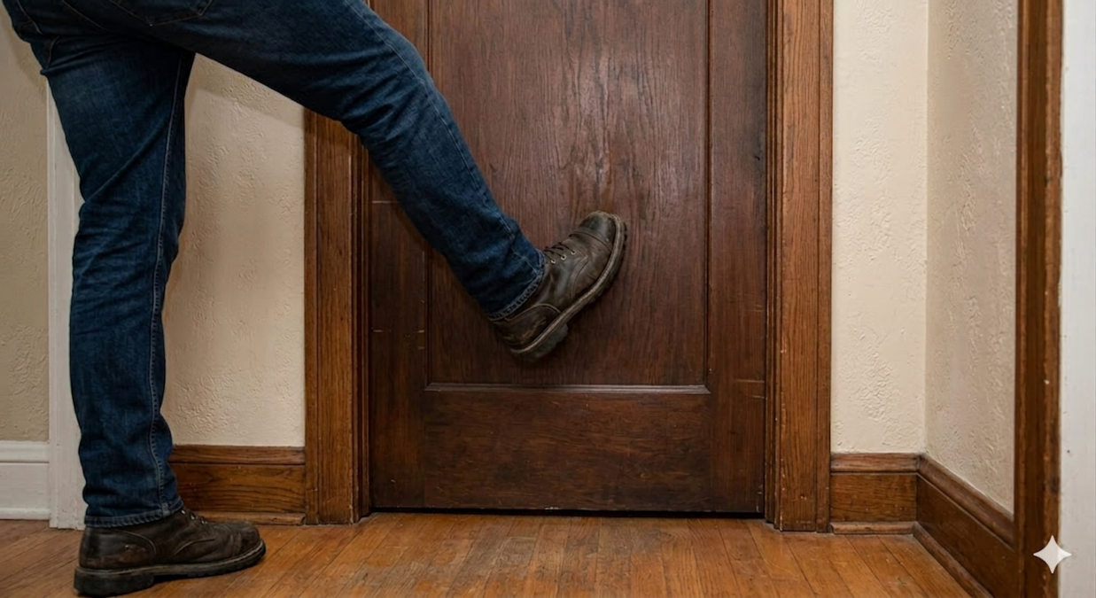 Пришёл в гости и пнул дверь: жителя ВКО оштрафовали на 151 375 тенге