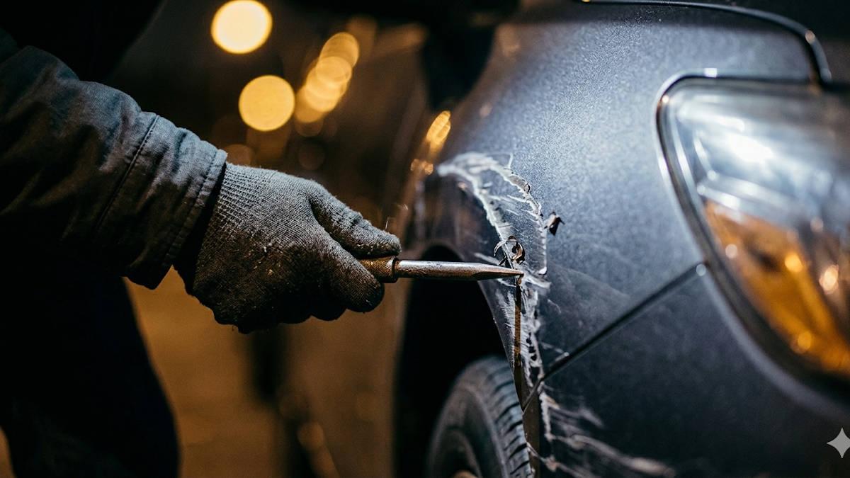 В Усть-Каменогорске разыскивают злоумышленника, повредившего чужой автомобиль