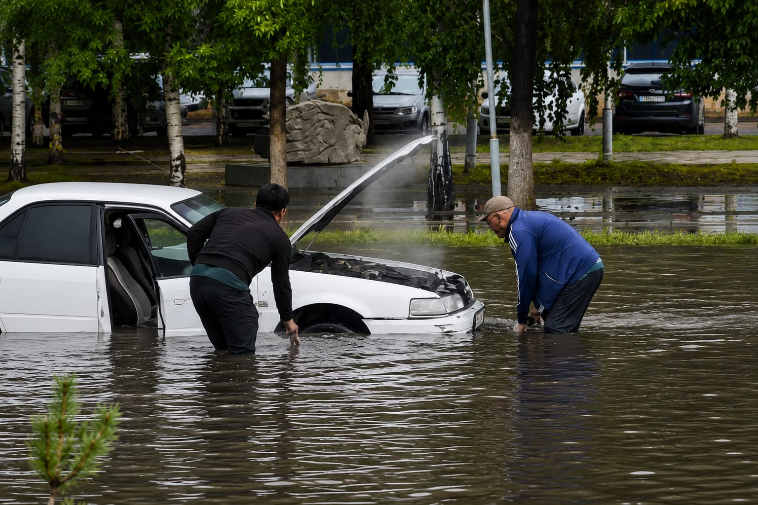 После ливня в Усть-Каменогорске проверят работу системы ливневой канализации