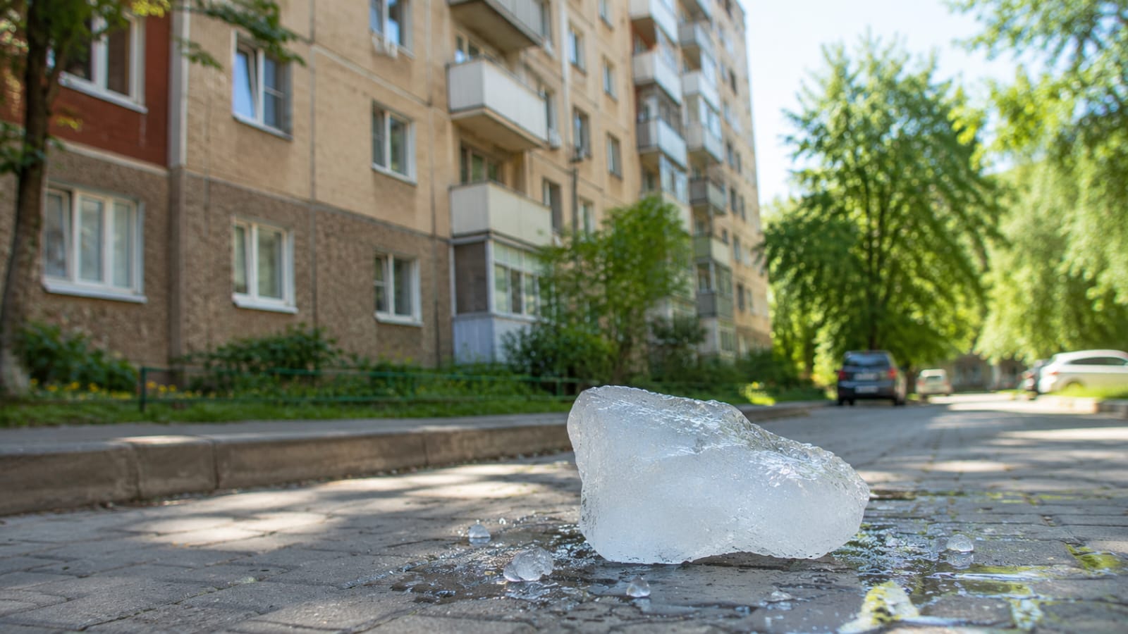 В Павлодаре полиция установила, кто сбросил лед, ранивший женщину с ребенком