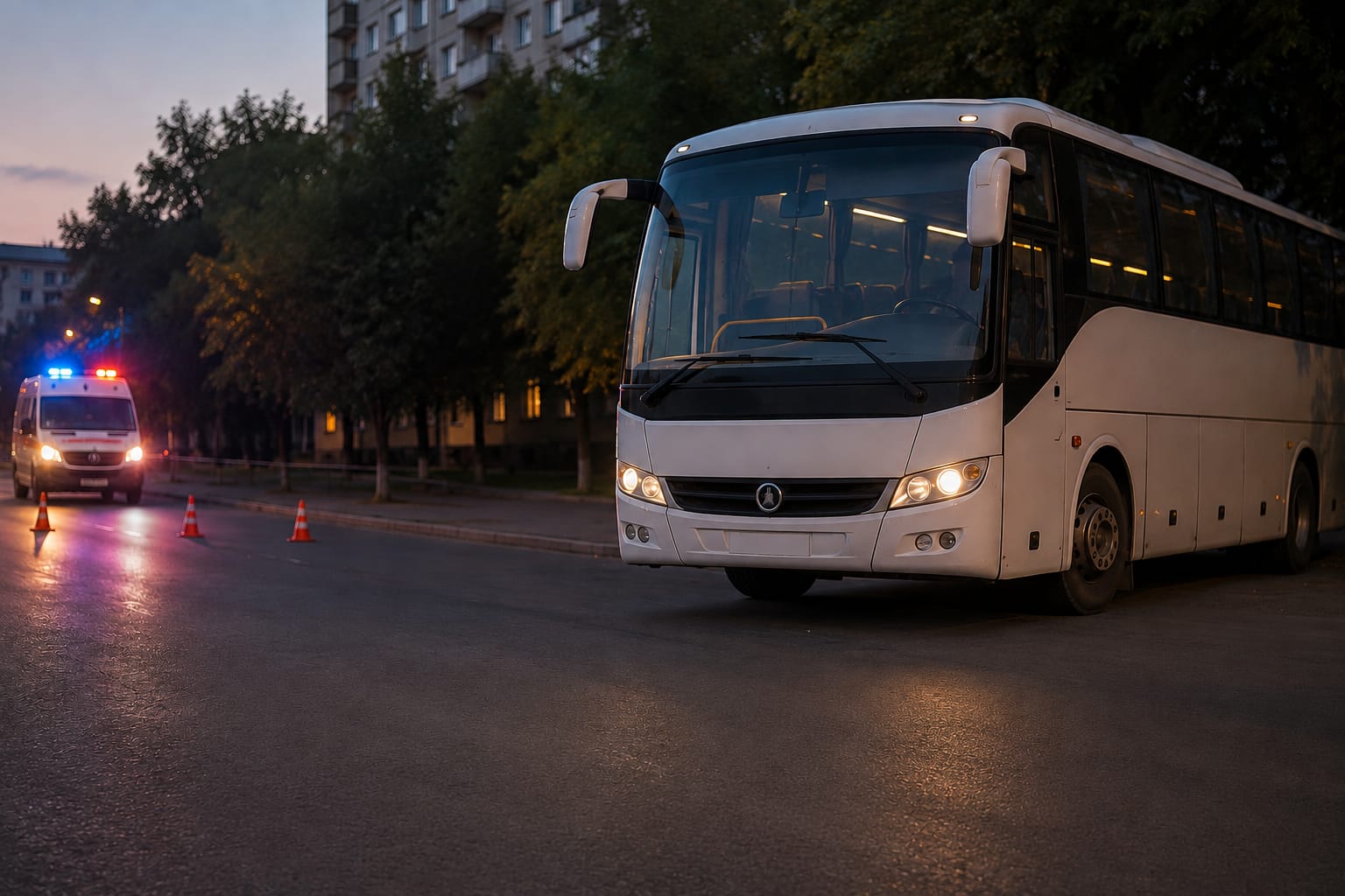 Смертельное ДТП в Павлодаре: автобус сбил пешехода на переходе