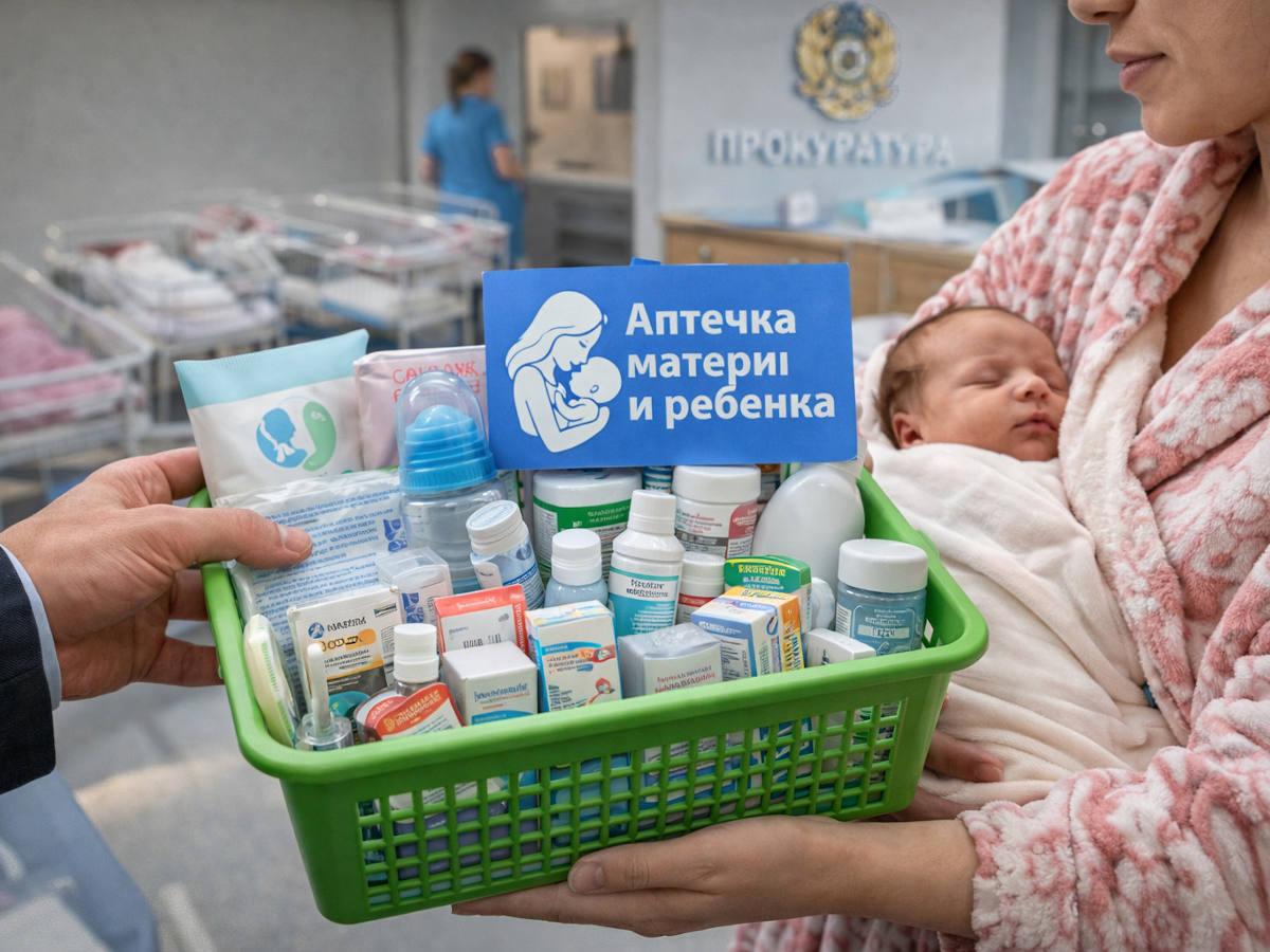 1150 матерей остались без положенных аптечек при выписке в Астане