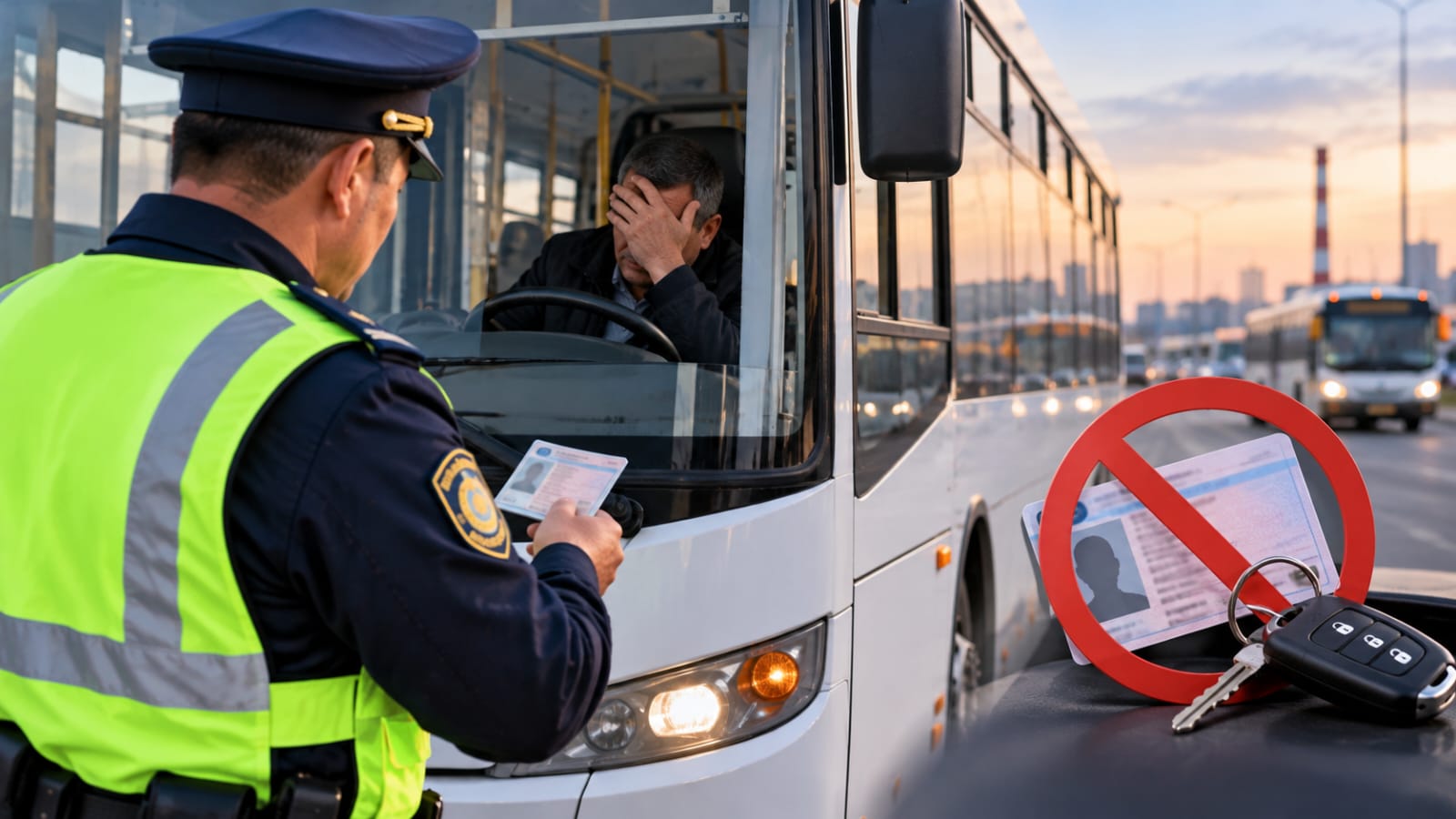 В Павлодарской области двух водителей автобусов арестовали за нарушения