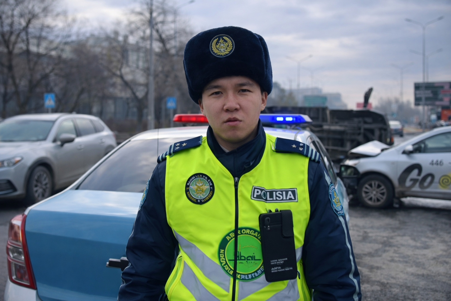 В Семее зафиксировано дорожно-транспортное происшествие с участием трёх автомобилей.