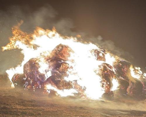 В Акмолинской области пожар уничтожил 70 тонн сена