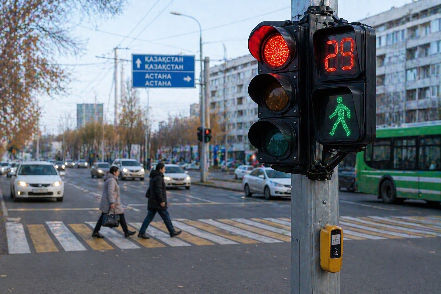 В Павлодаре усиливают безопасность на дорогах: новые светофоры и «умные» переходы