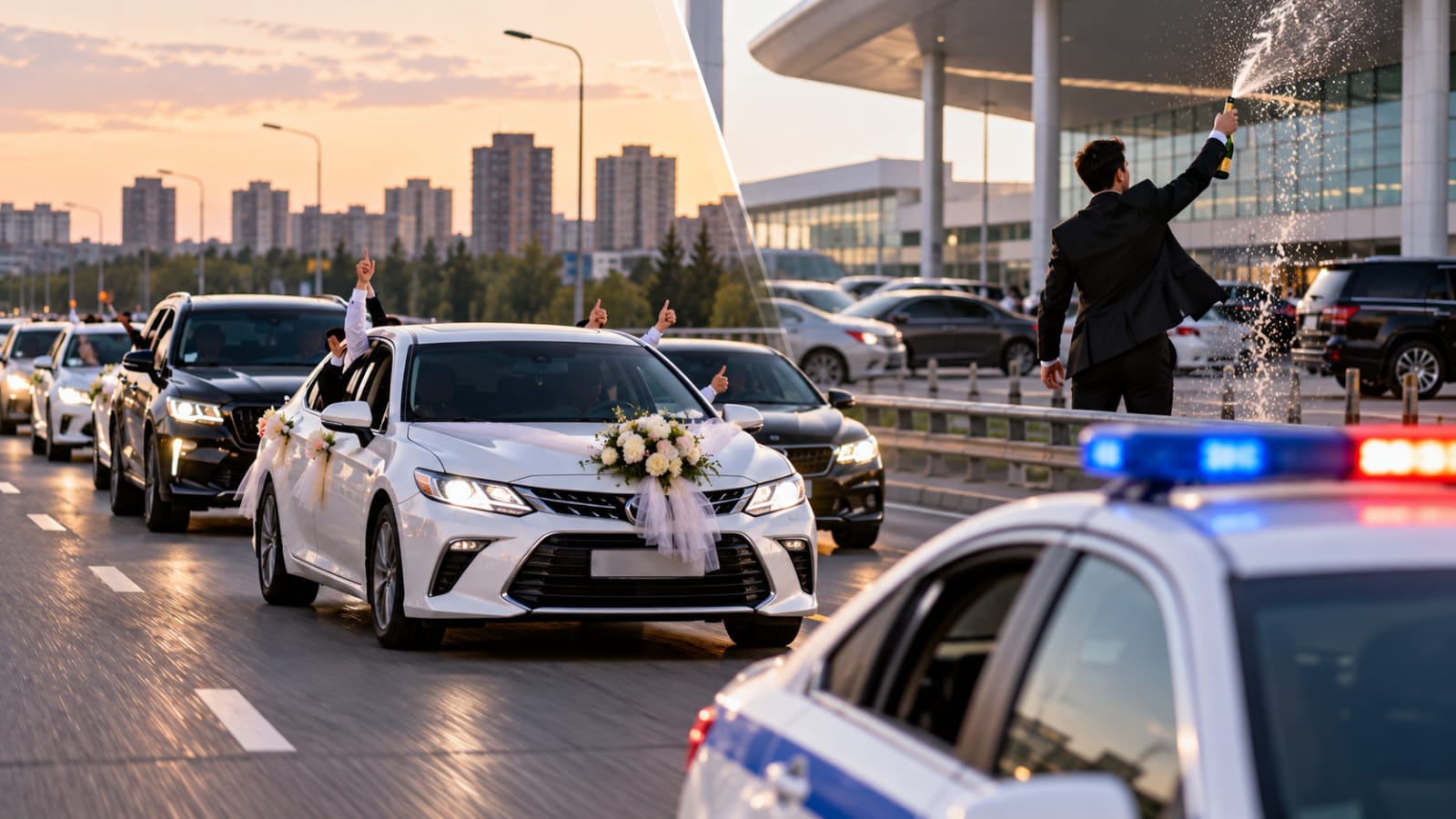 В Павлодаре наказали участников свадебного кортежа за нарушения