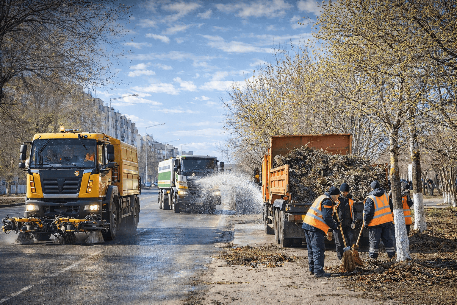 Генеральная уборка в Семее: коммунальщики вышли на улицы