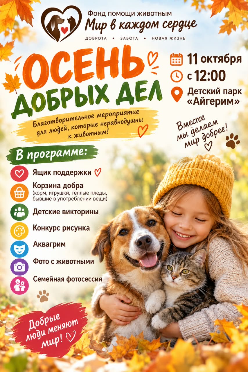 В Риддере пройдет благотворительная акция в помощь животным