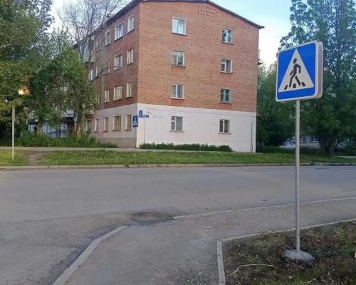 В Риддере возле новой больницы на улице Тохтарова оборудовали пешеходный переход