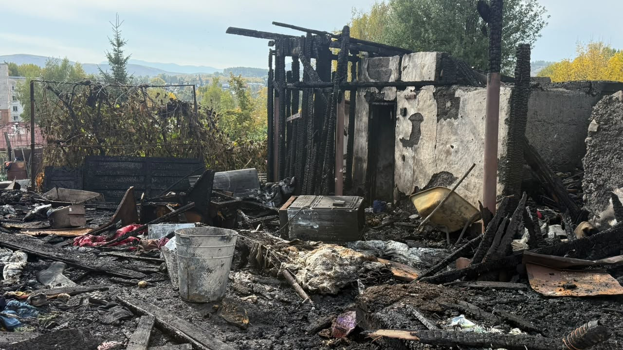 Пожар в частном доме в Алтае охватил 124 кв. метра
