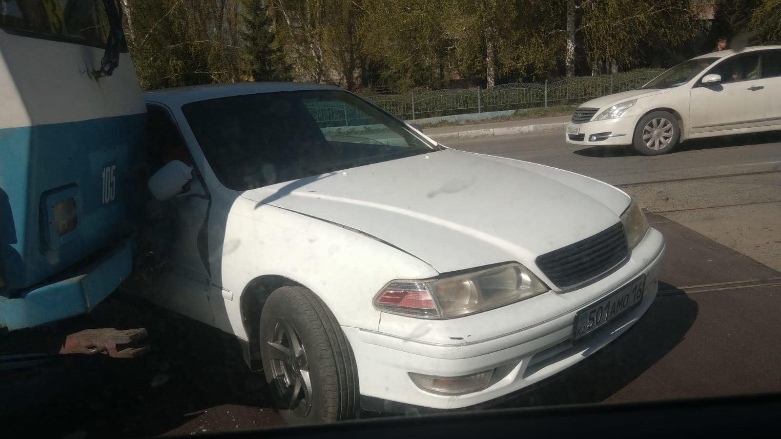 В Усть-Каменогорске произошло ДТП с трамваем